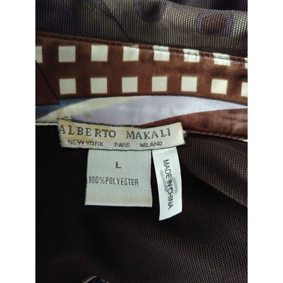 Alberto Makali Womens Artsy Pleated Sheer Mesh Sleeves Embroidered L Electic - Picture 12 of 13